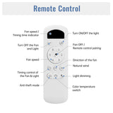 42 Inch Ceiling Fans with LED Light 22W and Remote Control 5 ABS Fan Blades for Bedroom, Living W934P242549