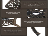 59in Desktop Mosaic Garden Cast Aluminum Table Bronze 22876507
