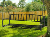 118*46*47cm Iron Art With Iron Chain Vertical Bar Backrest 200kg Iron Swing BlackSwing frames not 19772343