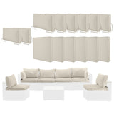 Cushion Covers for 7 Pcs Wicker Rattan Sectional Sofa, 14Pack Cushion Slipcovers Set W419P199031