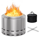 19.5" Smokeless Fire Pit, Portable Outdoor Firepit, Wood places, Low Smoke Bonfire for T3210P283244