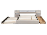 Full Size Velvet House Bed Wood Bed, Beige 95491646