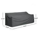 SHEILD PATIO OUTDOOR 3 SEATER COVER, DARK GRAY N775P230615G