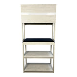 31.5" White and Black color 5-Tier Bakers Rack for Kitchen with Storage, Coffee Bar, Kitchen W1412P230432
