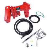 ZNTS Transfer of Gasoline Diesel Kerosene 12V 15 GPM Fuel Transfer Pump + Nozzle Kit 27750119