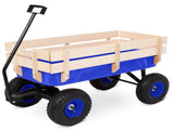 Heavy Duty Steel Wooden Side Support Cargo Wagon with 10" All-Terrain Air Tires, Up to 220lb Load 32834539