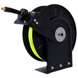 ZNTS Retractable Air Hose Reel With 3/8" Inch x 50' Ft,Heavy Duty Steel Hose Reel Auto Rewind W46566958