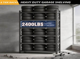 6Tier Garage Storage Shelving Unit, HeightAdjustable Metal Storage Rack, 2400 lbs Weight Capacity, 96393743
