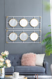 15.5x43.5" Gold And White Frame With Mirror W2078P154684