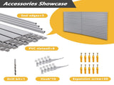 Heavy Duty PVC Slatwall Garage Organizer, 8ft x 4ft Section with 10 Panels, Industrial Strength W1422P286710
