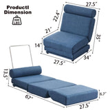 Single Sofa Chair Foldable Single Sofa Bed with Pillow,Portable Foldable Sofa Bed,Leisure Sofa W2113P181632