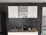 Yuma 150" Wall Cabinet, Two Close Cabinets, Two Open Shelves B128P148995