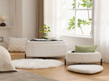 29.9"Wide 2 - Piece Upholstered Storage Ottoman Set Footrest Shoe Changing Stool with Metal W3098P296975