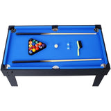 ZNTS 5-in-1 Multi-Game Table - Billiards, Push Hockey, Foosball, Ping Pong, and Basketball black/blue 86399614