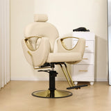 ZNTS 360° Swivel Reclining Salon Barber Chair with Heavy Duty Hydraulic Pump for Hair Stylists Home W676P187970