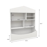 Multi-Functional 7 Shelf Bookcase, Storage Display, Rack, Organizer, White,14.37" D x 31.50" W W282104552