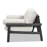 Zara 39.5" Dowel Frame Bolster Patio Deep Seating Armchair, Wheat Beige Axroma Olefin B2719P245978