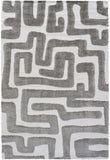Luna Meara Gray and Ivory Recycled Polyester Area Rug B055P367191