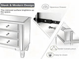 () 6-Drawer Mirrored Chest MDF 26.4*12*28in Silver 37459080