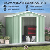 Steel Storage Shed Garden Tool house 7' x 4' White-AS 25348652