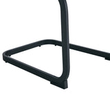 Dining Chairs,tech cloth High Back Upholstered Side Chair with C-shaped Tube Black Metal Legs for W115155748