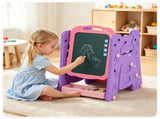 Pink 3-in-1 Kids Double Sided Art Easel, Magnetic Whiteboard & Chalkboard Standing Drawing Board 74504505