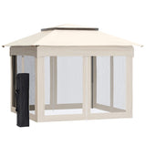 ZNTS 11' x 11' Pop Up Canopy, Outdoor Patio Gazebo Shelter with Removable Zipper Netting, Instant Event W2225141507