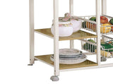 Natural Brown and White Kitchen Cart B062P153920