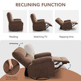 Recliner chair,360 degree rotating swing single sofa chair, equipped with soft cushion and backrest, W1521P265838