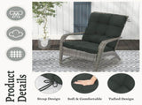Outdoor High Back Chair Cushions Set of 2, 42"x21"x4" Tufted Waterproof Patio Cushion for Rocking & 51827174