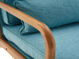 Oak Armrest Oak Upholstered Single Lounge Chair Indoor Lounge Chair Teal 35782553