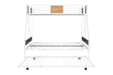 Metal Twin over Full Bunk Bed with Trundle/ Heavy-duty Sturdy Metal/ Noise Reduced/ Safety W42752429