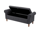 Multifunctional Storage Rectangular Sofa Stool- Gray 18195898