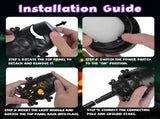 4 Pack Halloween Solar Stake Lights, 3D Skull Decor with Purple Frame Lighting, IP44 Waterproof 07355346