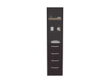 Linen Cabinet 68" H, Three Shelves, Four Drawers and Metal handles B097P296830