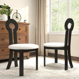 Vintage Rubber Solid Wood Dining Chair, Sheep Plush Dining Chair, Armless Dining Chair, Suitable For W1535P281504