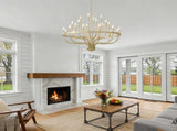 24-Light Gold Chandelier Industrial Iron Candle Chandelier Modern Suspended Farmhouse Chandeliers W5008P464949