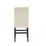 Contemporary leather counter stools,Ivory dining chairs with nail-head decoration ,25 N780P168429