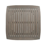 Outdoor Square Acacia Wood Table with Straight Legs, Gray 63258.00GRY