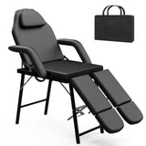 Portable Tattoo Chair with Adjustable Split Legs for Client, Mobile Spa Chair Foldable with Storage 72793511
