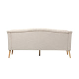 Comfy 3-seat Sofa with Wooden Legs, PU, for Living Room and Study 65124.00BGE