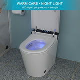 ZNTS Smart Toilet with Bidet Built in, Auto Open & Close, Elongated Heated seat, Foot Sensor Flush, LED W1243P203328