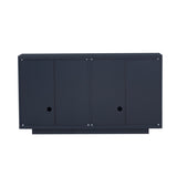 TREXM 4 Wavy Doors Ample Storage Space Sideboard with Adjustable Shelves and Retro Copper Handles N715P183992M