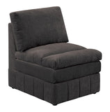 ZNTS Contemporary 1pc Armless Chair Modular Chair Sectional Sofa Living Room Furniture Mink Morgan B011126765