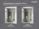 24"x32" LED Bathroom Mirror, Front-Lit and Back-Lit, 3 Color Tem Adjustable, Brightness Memory, 11688856