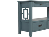 36'' Farmhouse Pine Wood Console Table Entry Sofa Table with 4 Drawers & 1 Storage Shelf for 51459080