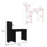 ZNTS Vilna 120 Writing Desk , Four Shelves B070P173195