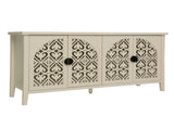 Hollowed-out Cabinet with 4 Doors, American Furniture, Suitable for Bedroom, Living Room, Study W688P238047