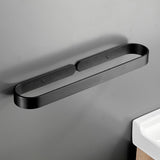 Towel Ring Matte Black, Bath Hand Towel Square Ring Thicken Space Aluminum Round Towel Holder for 44084731