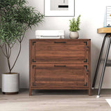2 Drawer Farmhouse File Cabinet,Filing Cabinet with Lock for Home Office W331P272380